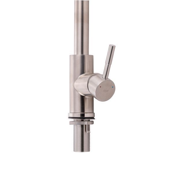 Змішувач для кухні Qtap Karuska з висувним ізливом QTKAR91103FN Brushed Nickel PVD SD00042273 фото
