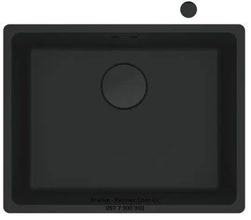 Кухонна мийка Franke Maris MRG 110-52 Black Edition (125.0699.228) гранітна - монтаж під стільницю - колір Чорний матовий 125.0699.228 фото