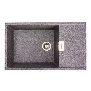 Гранітна мийка для кухні Platinum 8650 DIAMOND матова (мікс) 000039166 фото