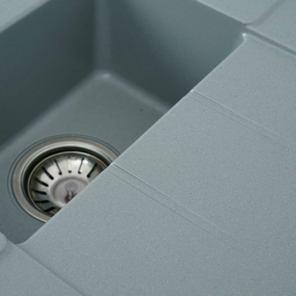 Гранітна мийка для кухні Platinum 7850W TOSKANA матова Сірий металік 000025174 фото