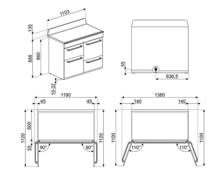 Варильні центри Smeg TR4110IBL2 TR4110IBL2 фото