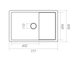 Гранітна мийка для кухні Platinum 7850 CUBE матова Білосніжна 000024612 фото 6