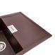 Гранітна мийка для кухні Platinum 8650 DIAMOND матова (мокко) 000039167 фото 4