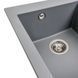 Гранітна мийка для кухні Platinum 4150 SOKIL матова (сірий металік) 000038339 фото 4