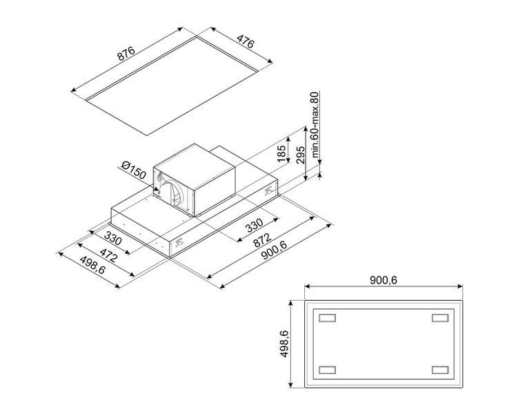 Витяжки Smeg KSCB94WH KSCB94WH фото