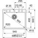 Кухонна мийка Franke Centro CNG 610-54 (114.0630.408) гранітна - врізна - оборотна - колір Мигдаль 114.0630.408 фото 2