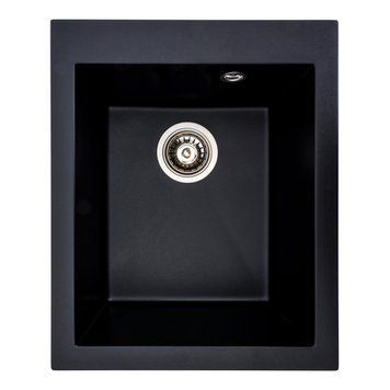 Гранітна мийка для кухні Platinum 4150 SOKIL матова (чорна) 000038342 фото