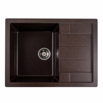 Гранітна мийка для кухні Platinum 6550 INTENSO матова Шоколад 000025115 фото