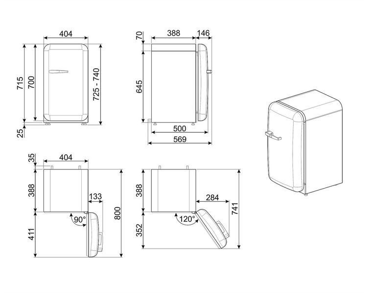 Міні бари Smeg FAB5RPB6 FAB5RPB6 фото