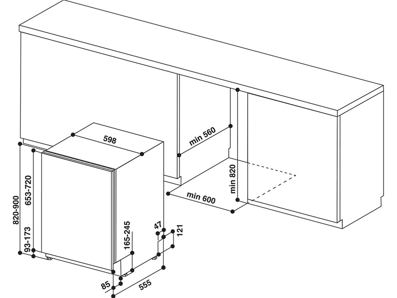 Посудомийна машина вбудована Hotpoint - HI 5010 C 213_40561 фото