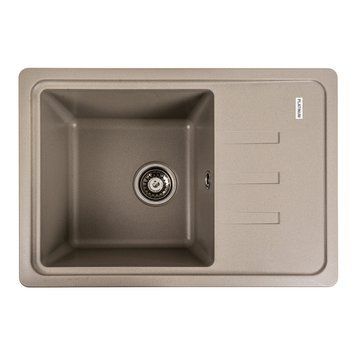 Гранітна мийка для кухні Platinum 6243 LIANA матовий Титан 000039627 фото
