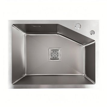 Мийка нержавійка Platinum Handmade 58*43B HSB (квадратний сифон 3,0/1,0) 000037023 фото
