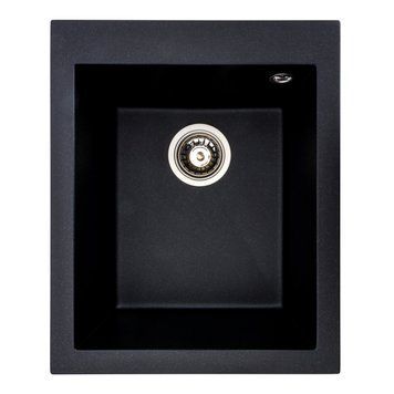 Гранітна мийка для кухні Platinum 4150 SOKIL матова (чорний металік) 000038344 фото