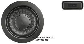 Вентиль 3&frac12;" з переливом, до мийки з нерж сталі PVD, anthracite (антрацит) 112.0653.030 112.0653.030 фото