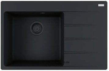 Кухонна мийка Franke Centro CNG 611-78 TL Black Edition (114.0699.239) гранітна - врізна - крило праворуч - колір Чорний матовий 114.0699.239 фото
