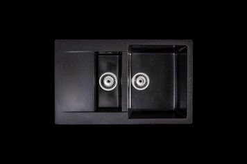 Гранітна кухона мийка на дві чаші Sink Quality FERRUM 5КKО Графіт 2091266581 фото