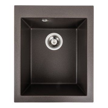 Гранітна мийка для кухні Platinum 4150 SOKIL матова Темна скеля 000039601 фото
