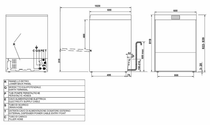 Професійні посудомийні машини Smeg SPD515S SPD515S фото