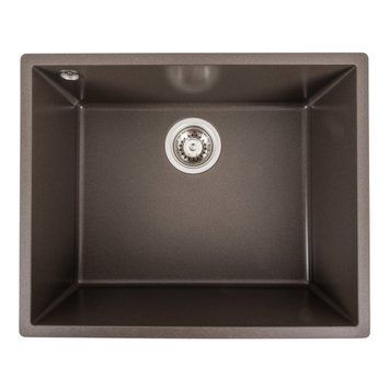 Гранітна мийка для кухні Platinum 5444 OASIS матова Темна скеля 000039613 фото