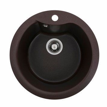 Гранітна мийка для кухні Platinum 480 TURAS матова Мокко 000025041 фото
