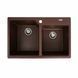 Гранітна мийка для кухні Platinum 7850 HARMONY матова Мокко 000026542 фото 1