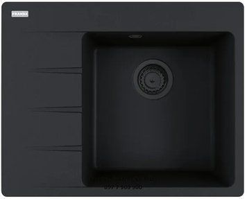 Кухонна мийка Franke Centro CNG 611-62 TL Black Edition (114.0699.240) гранітна - врізна - крило ліворуч - колір Чорний матовий 114.0699.240 фото
