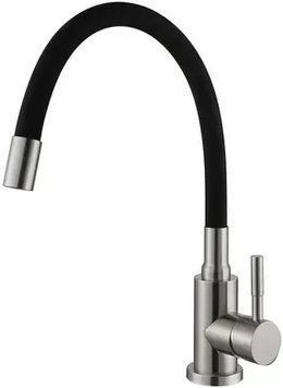 Кухонний змішувач Fabiano FKM 56 SS Flex Inox (Black) 8232.401.0905 фото