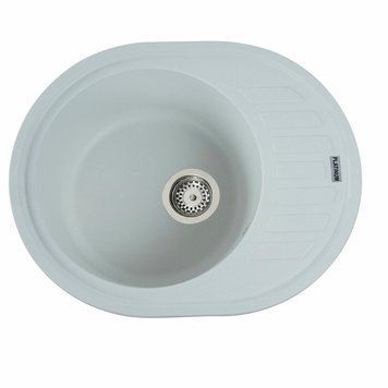 Гранітна мийка для кухні Platinum 6250 SOUL матова Білосніжна 000025086 фото