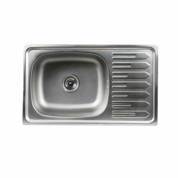 Кухонна мийка з нержавіючої сталі Platinum САТИН 7645 (0,8/180 мм) 000034759 фото