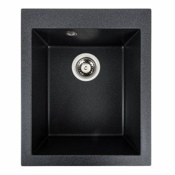 Гранітна мийка для кухні Platinum 4150 SOKIL матовий Карбон 000039260 фото