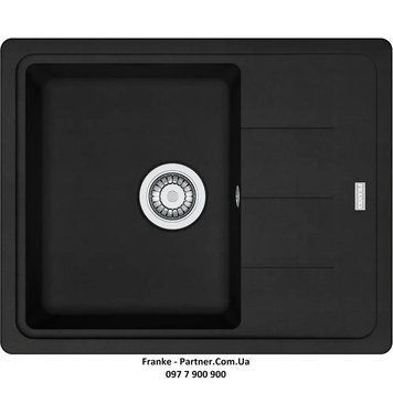 Кухонна мийка Franke Basis BFG 611-62 (114.0667.447) гранітна - врізна - оборотна - колір Чорний матовий 114.0667.447 фото