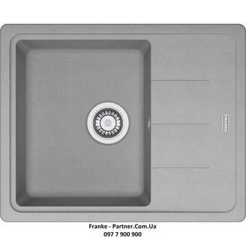 Кухонна мийка Franke Basis BFG 611-62 (114.0565.090) гранітна - врізна - оборотна - колір Сірий камінь 114.0565.090 фото