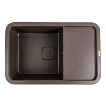 Гранітна мийка для кухні Platinum 7850 CUBE матова Темна скеля 000039647 фото