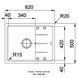 Кухонна мийка Franke Basis BFG 611-62 (114.0565.090) гранітна - врізна - оборотна - колір Сірий камінь 114.0565.090 фото 2