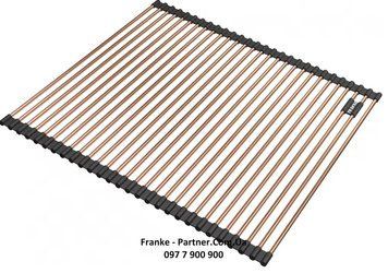 Килимок для мийки Franke BXX/BXM/CXM Rollmat з логотипом, нержавіюча сталь F-Inox copper (мідь) 468x440 мм 112.0655.344 112.0655.344 фото