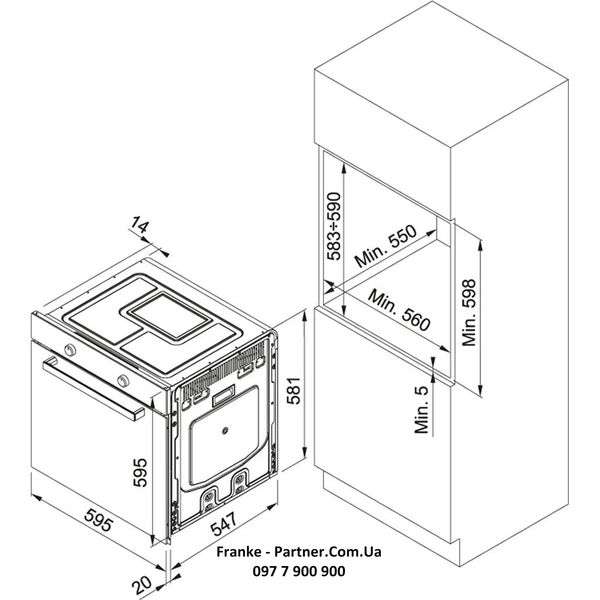 Духова шафа Franke Crystal CR 913 M WH DCT TFT (116.0374.296) скло, колір білий - Архів 116.0374.296 фото