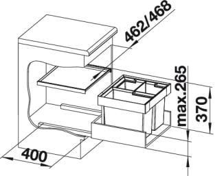 Система сортування відходів Blanco - 521470 SELECT FLEXON II 50 - 3 176_28146 фото