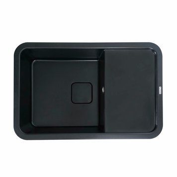 Гранітна мийка для кухні Platinum 7850 CUBE матова Чорна 000024622 фото