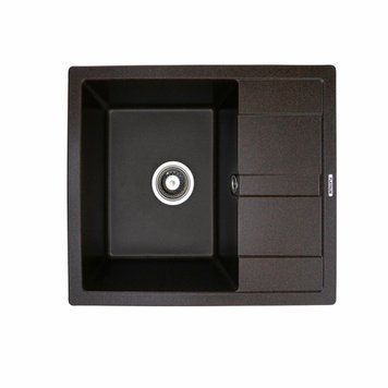 Гранітна мийка для кухні Platinum 5851 ARIA матова Шоколад 000033279 фото