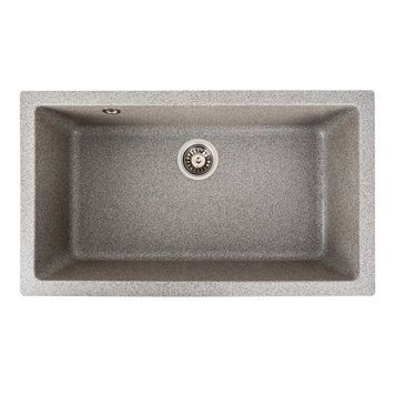 Гранітна мийка для кухні Platinum 7945 Paruana матова (сіра) 000039151 фото