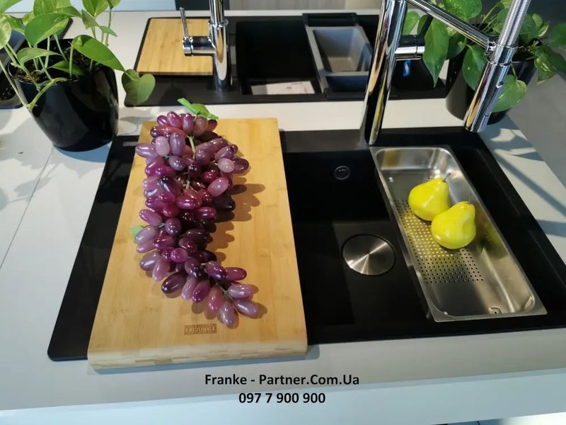 Кухонна мийка Franke Centro CNG 611-78 TL (114.0630.465) гранітна - врізна - крило ліворуч - колір Білий 114.0630.465 фото