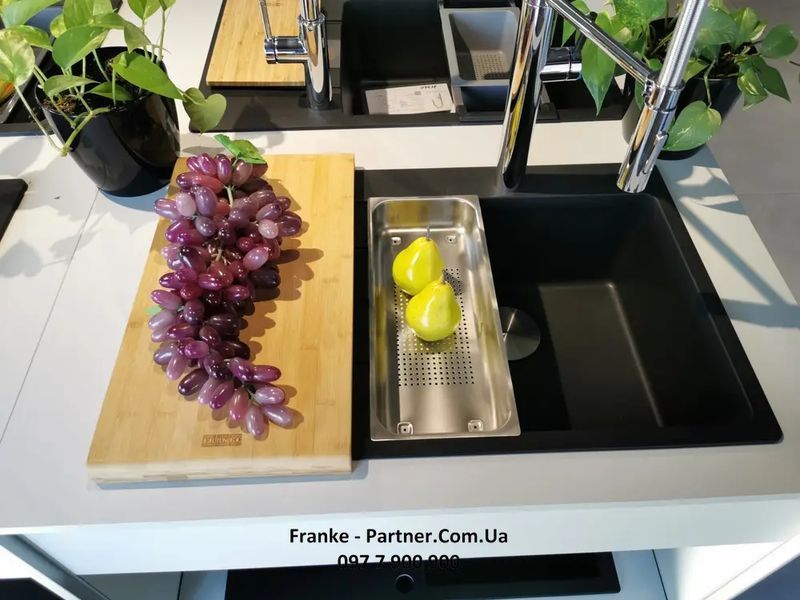 Кухонна мийка Franke Centro CNG 611-78 TL (114.0630.465) гранітна - врізна - крило ліворуч - колір Білий 114.0630.465 фото