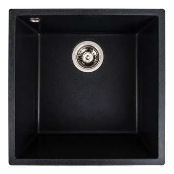 Гранітна мийка для кухні Platinum 4040 RUBA матовий карбон 000040839 фото