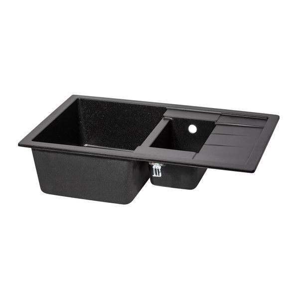 Кухонна мийка с дополнительной чашей Lidz 780x495/200 BLA-03 (LIDZBLA03780495200) LIDZBLA03780495200 фото