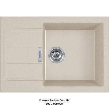 Кухонна мийка Franke Sirius 2.0 S2D 611-62 Slim (143.0631.539) з тектонайта - врізна - оборотна - колір Сахара (2 отвори) 143.0631.539 фото