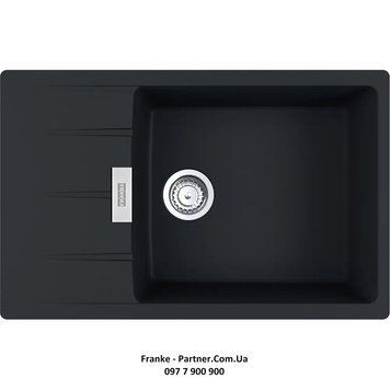 Кухонна мийка Franke Centro CNG 611-78 XL (114.0701.816) гранітна - врізна - оборотна - колір Чорний матовий 114.0701.816 фото