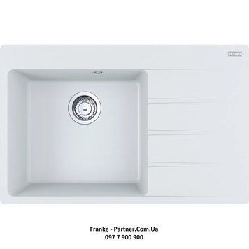 Кухонна мийка Franke Centro CNG 611-78 TL (114.0630.473) гранітна - врізна - крило праворуч - колір Білий 114.0630.473 фото