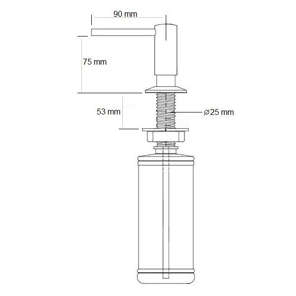 FASD 42 Inox (дозатор для мила) 8241.401.0043 фото