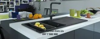 Кухонна мийка Franke Urban UBG 611-78 XL (114.0701.802) гранітна - врізна - оборотна - колір Сірий камінь - (пластиковий коландер у комлекті) 114.0701.802 фото