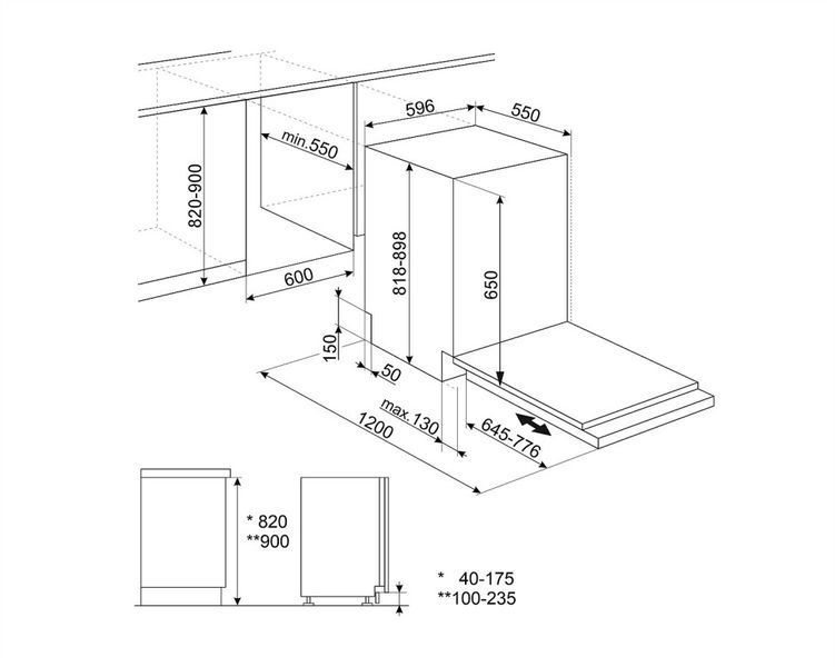 Посудомийні машини Smeg STL262D STL262D фото